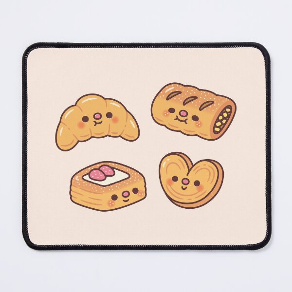 Item preview, Cute Flaky Pastries Croissant Apple Strudel Danish Pastry Palmier designed and sold by rustydoodle.