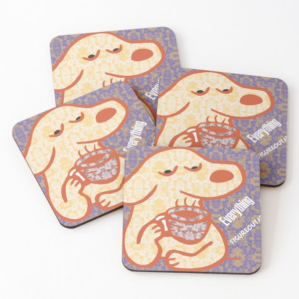 Item preview, A cut dog drink tea emotional style  designed and sold by Artist300DPI.