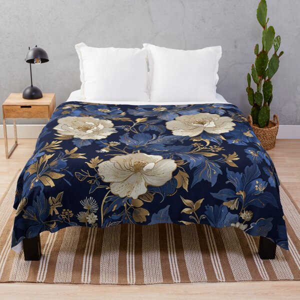Item preview, Blue and Gold Flowers designed and sold by CoolPixels.