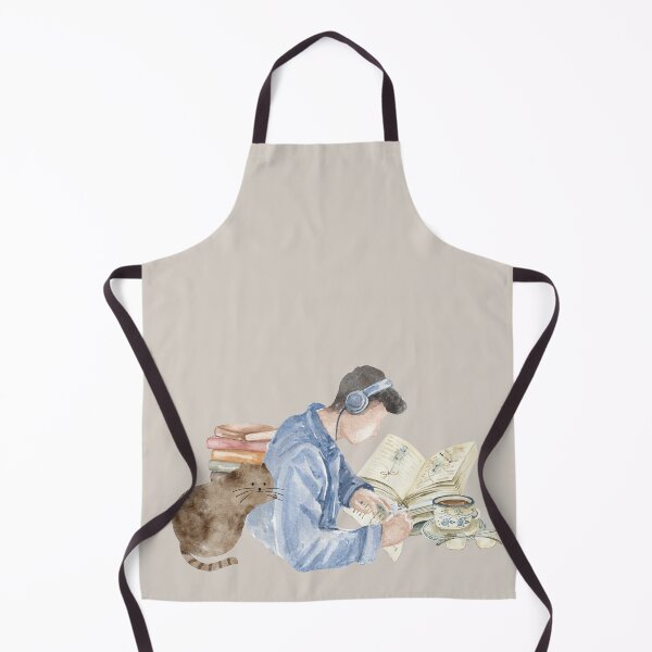 Item preview, Lofi Study Boy with Cat – Watercolor Illustration designed and sold by Softglow-Studio.