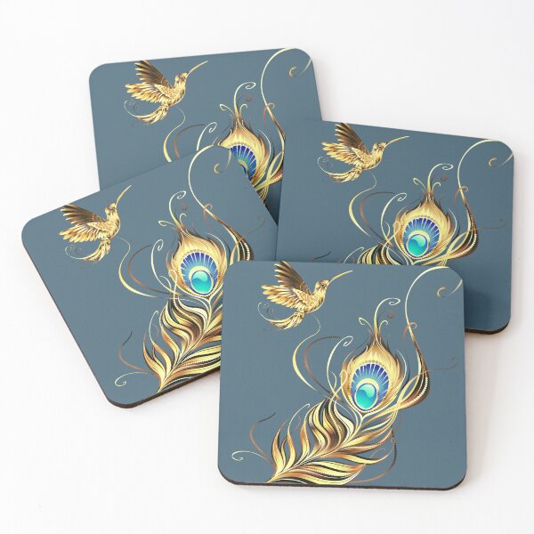 Item preview, GOLDEN PEACOCK FEATHER designed and sold by Richastudio.