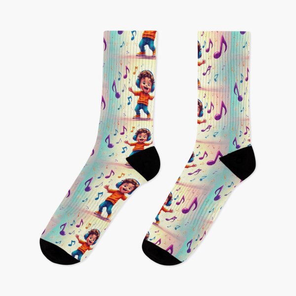 Item preview, Child Dancing and Singing with Headphones designed and sold by Artbellachi.
