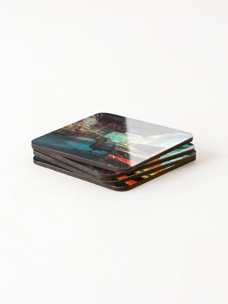 Thumbnail 4 of 5, Coasters (Set of 4), Distorted designed and sold by RicoInStudios.