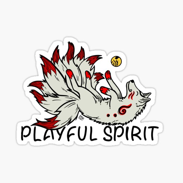 Item preview, Playful Spirit Kitsune – Mythical Fox Spirit Digital Art designed and sold by Rain Ant.