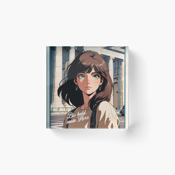 Item preview, Romantic Farewell in Berlin Germany Europe – Retro Anime Travel Girl Love Quote designed and sold by Kawaii-Sky.