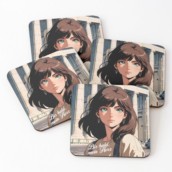 Item preview, Romantic Farewell in Berlin Germany Europe – Retro Anime Travel Girl Love Quote designed and sold by Kawaii-Sky.