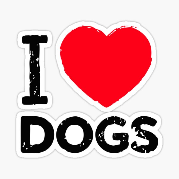 Item preview, I Love Dogs – Simple & Heartwarming Dog Lover Design designed and sold by Bigohobi.