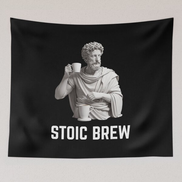 Item preview, Stoic Brew - Stoic Philosopher Marcus Aurelius Artwork designed and sold by LexaArtworks.