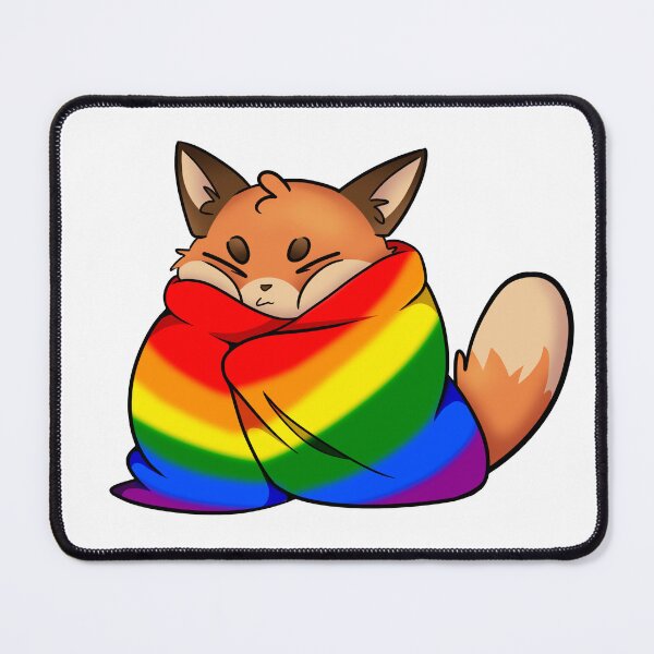 Item preview, Cute Fox Wrapped in Pride Blanket designed and sold by WuffWear.