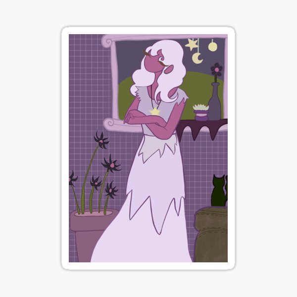 Item preview, Whimsical lady in Purple Bedroom designed and sold by Smallerbears.