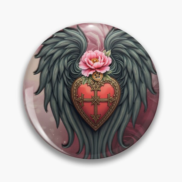 Item preview, Gothic Heart with Bloom and Wings.  designed and sold by nicky2342.