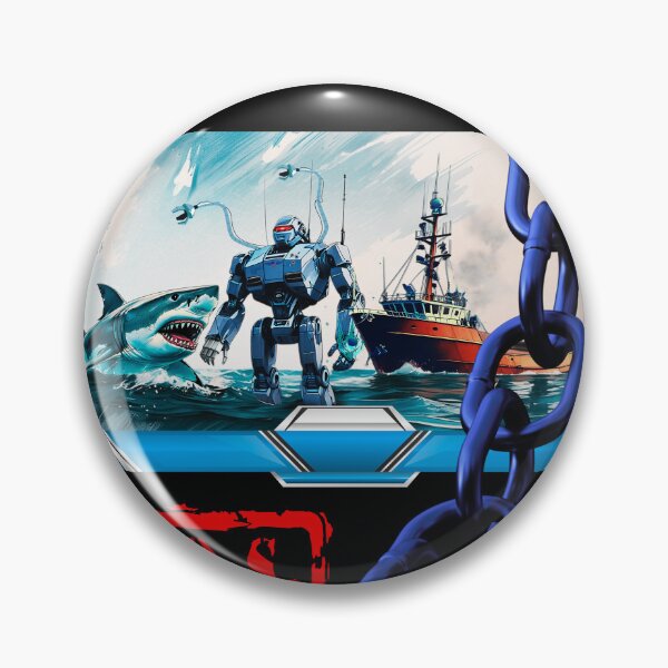 Item preview, Mega Shark vs Military Robot Sci Fi Battle of the Sea S.O.S.  designed and sold by RodimusG1Art.