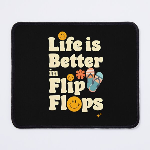 Item preview, Life is Better in Flip Flops Fun T-Shirt - Retro Smiley Face Design designed and sold by FestivityFinds.