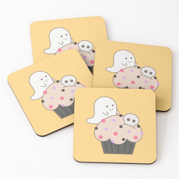 Item preview, Cute Halloween white ghost cupcake with sugar sprinkle designed and sold by nuchz.