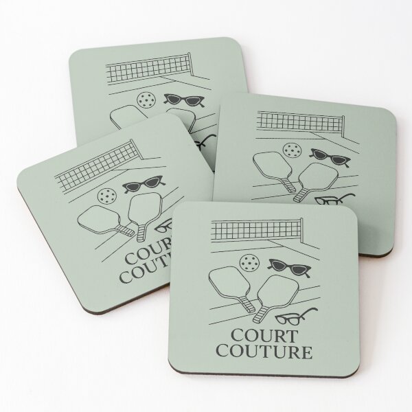 Item preview, Court Couture | Chic Pickleball Fashion Graphic | Modern Paddles & Net Art designed and sold by KAYJAY DESIGNS.