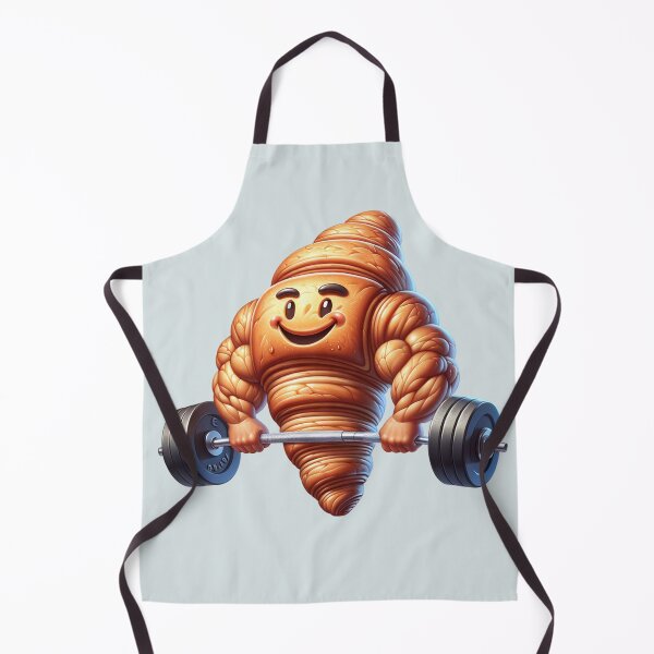 Item preview, Muscular Croissant Holding a Deadlift designed and sold by njaro.