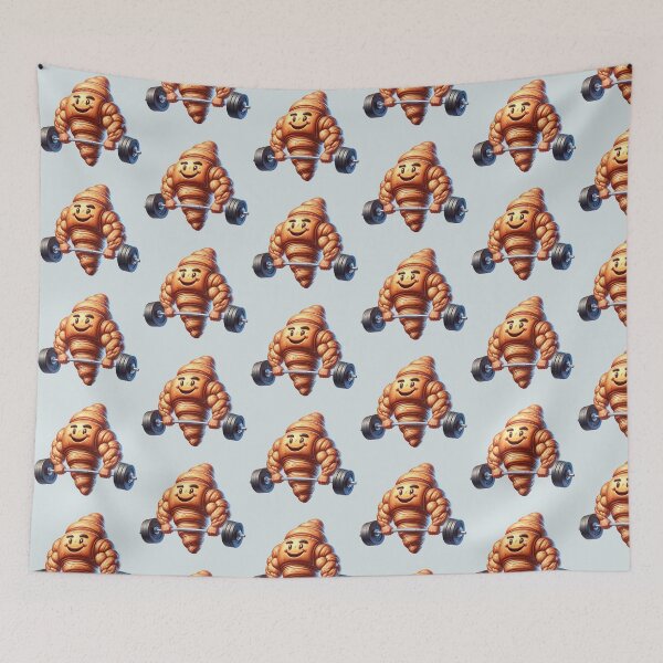 Item preview, Muscular Croissant Holding a Deadlift designed and sold by njaro.