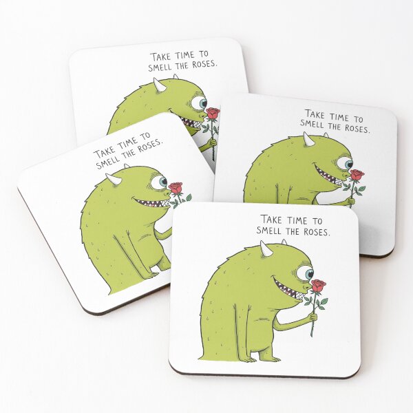 Item preview,  Time to smell the roses, roses, cute, monster, Funnyfits70, retro, vintage, meme, funny, humor designed and sold by FunnyFits70.