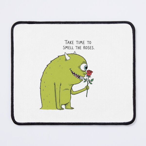 Item preview, Time to smell the roses, roses, cute, monster, Funnyfits70, retro, vintage, meme, funny, humor designed and sold by FunnyFits70.