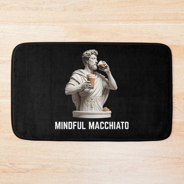 Item preview, Mindful Macchiato - Stoic Philosopher Marcus Aurelius Art designed and sold by LexaArtworks.