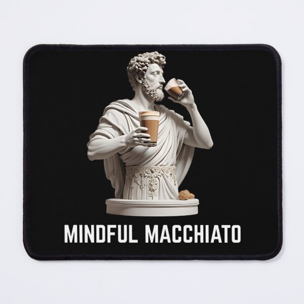 Item preview, Mindful Macchiato - Stoic Philosopher Marcus Aurelius Art designed and sold by LexaArtworks.