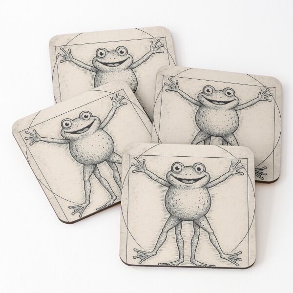 Item preview, Vitruvian Man, frog designed and sold by Mauswohn.