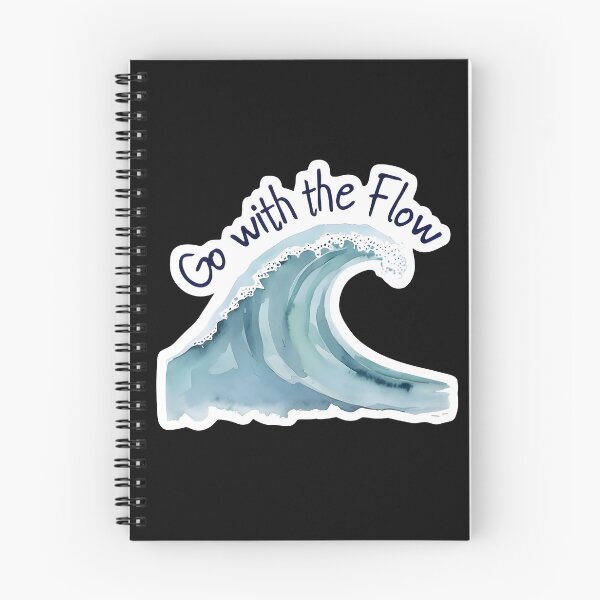 Item preview, Watercolor Wave Cresting "Go with the Flow" Sticker designed and sold by FestivityFinds.