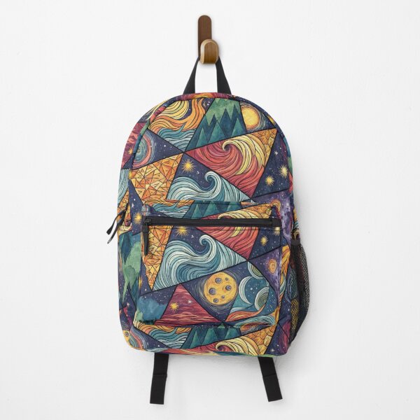 Item preview, Abstract Cosmic Fantasy - Geometric Universe Pattern with Swirling Galaxies designed and sold by alfmar.