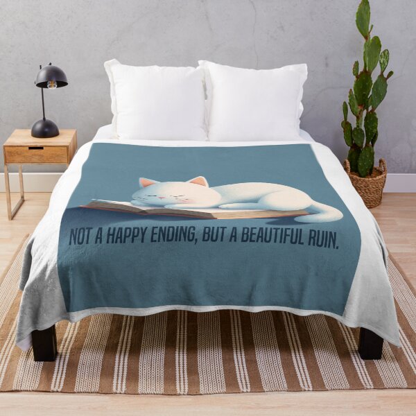 Item preview, A beautiful ruin – Sleeping cat on a book designed and sold by idgafstudio.ch.