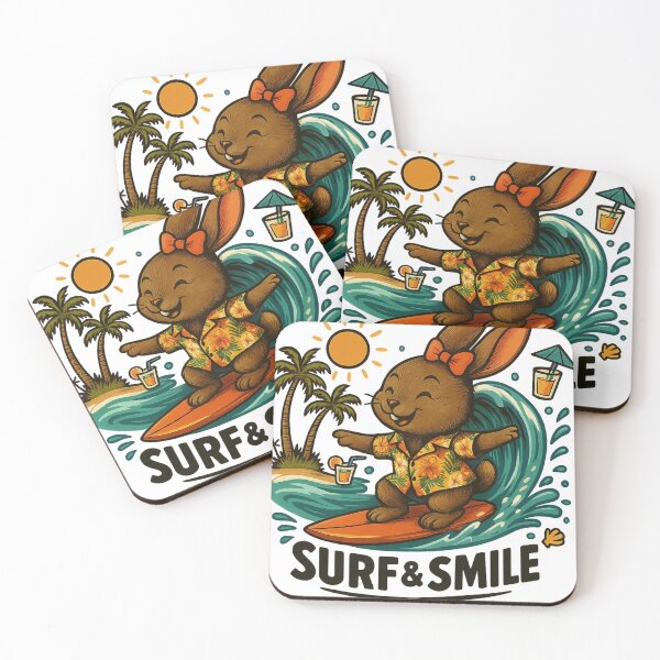Item preview, HOLIDAY surf and smile Rabbit vacation  designed and sold by imagination of abstraction.