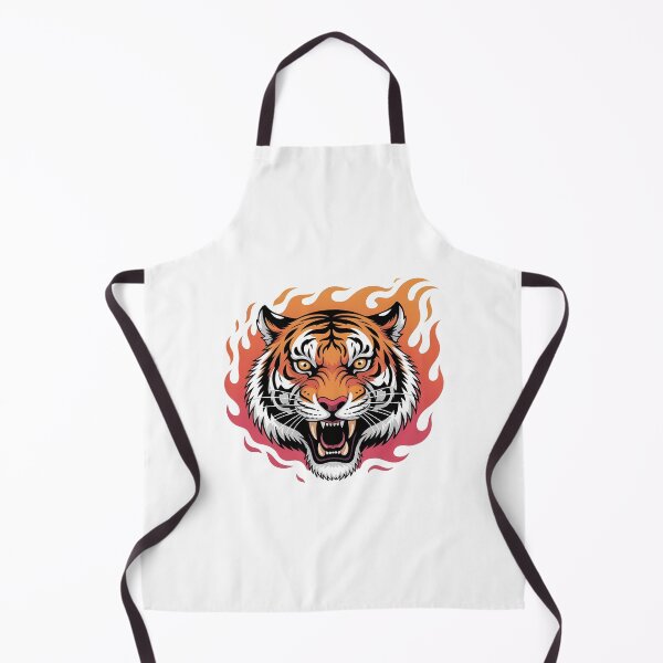 Item preview, Fierce Roaring Tiger in Flames | Bold Wild Jungle Animal Design designed and sold by Aknarin Thika.