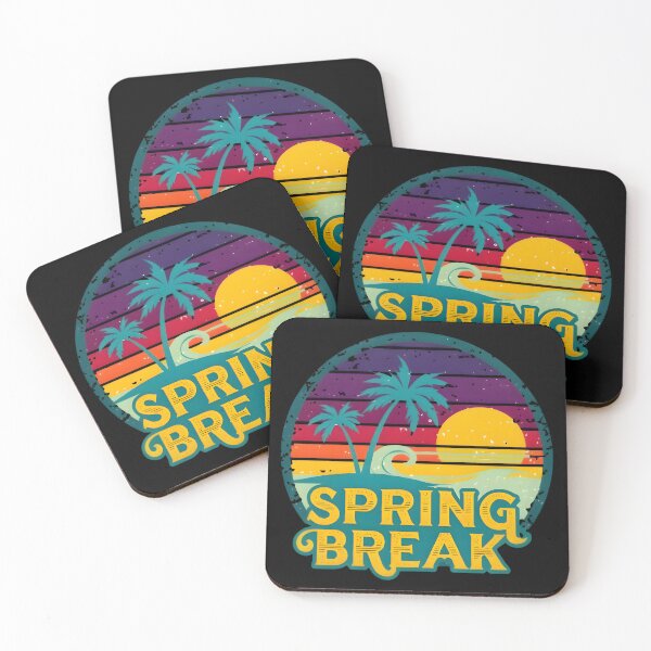 Item preview, Retro Spring Break Sunset Beach Palm Tree Sticker designed and sold by FestivityFinds.