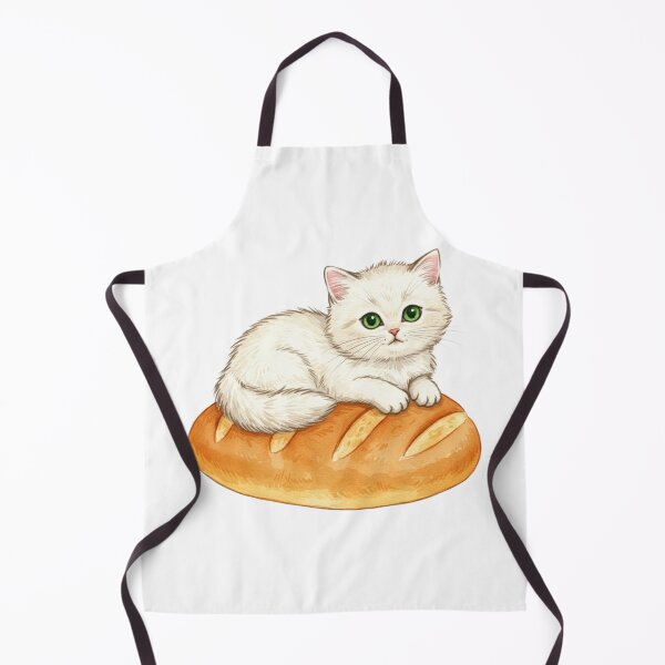 Item preview, Whimsical Cat on Bread Illustration designed and sold by Jariart-Studio.