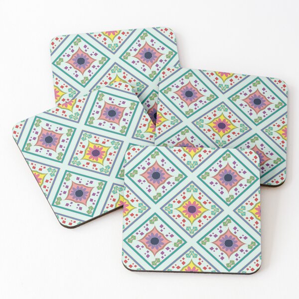 Item preview, Vintage Floral Tile Pattern in Pastel Colors designed and sold by kandaxkaewkan.