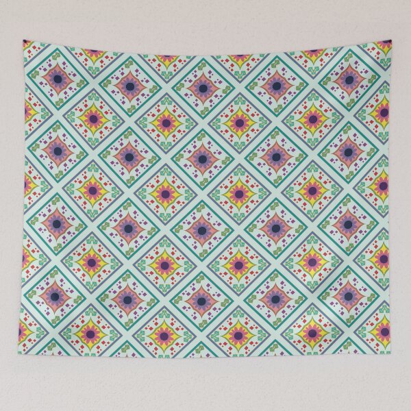 Item preview, Vintage Floral Tile Pattern in Pastel Colors designed and sold by kandaxkaewkan.