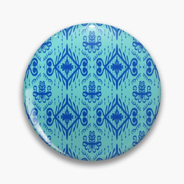 Artikelvorschau, Blauer Stammesregen – Nahtloses Ikat-Muster entworfen und verkauft von LonelyJelly.