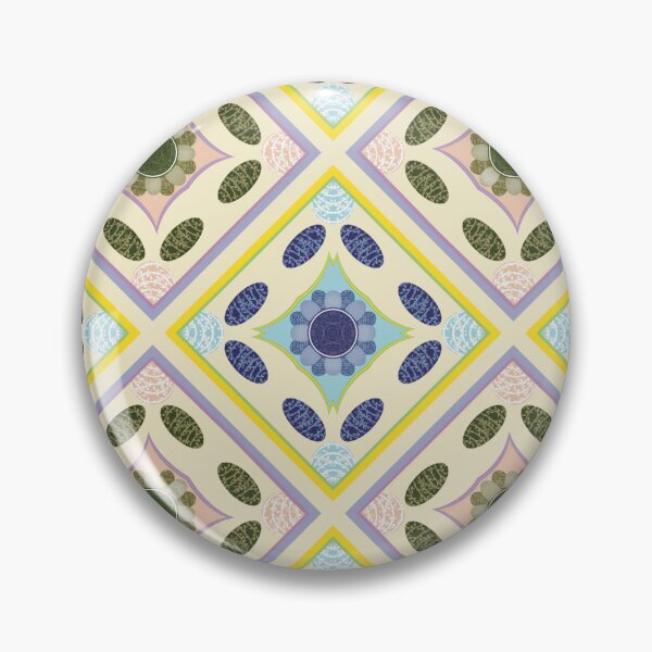 Item preview, Cool Toned Floral Geometric Pattern designed and sold by kandaxkaewkan.
