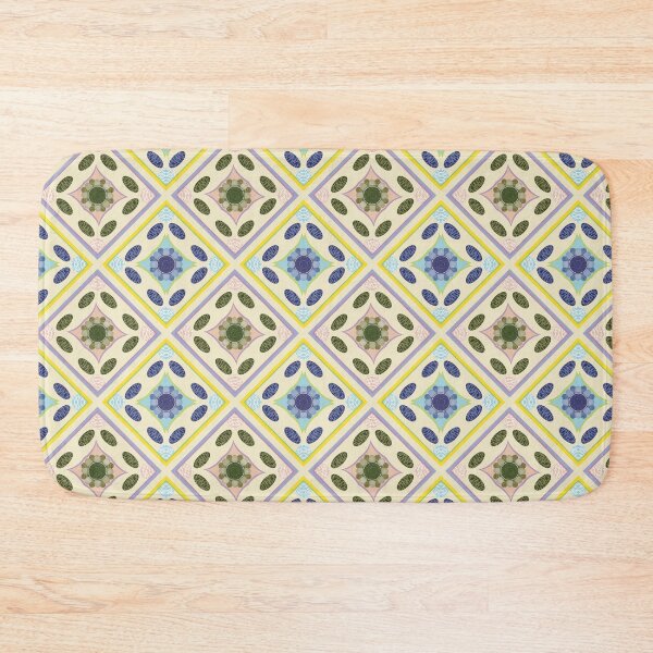 Item preview, Cool Toned Floral Geometric Pattern designed and sold by kandaxkaewkan.