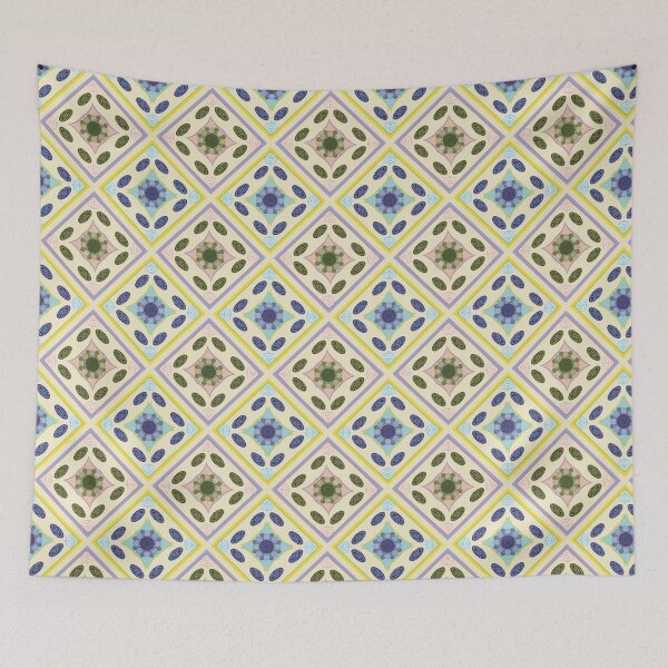 Item preview, Cool Toned Floral Geometric Pattern designed and sold by kandaxkaewkan.