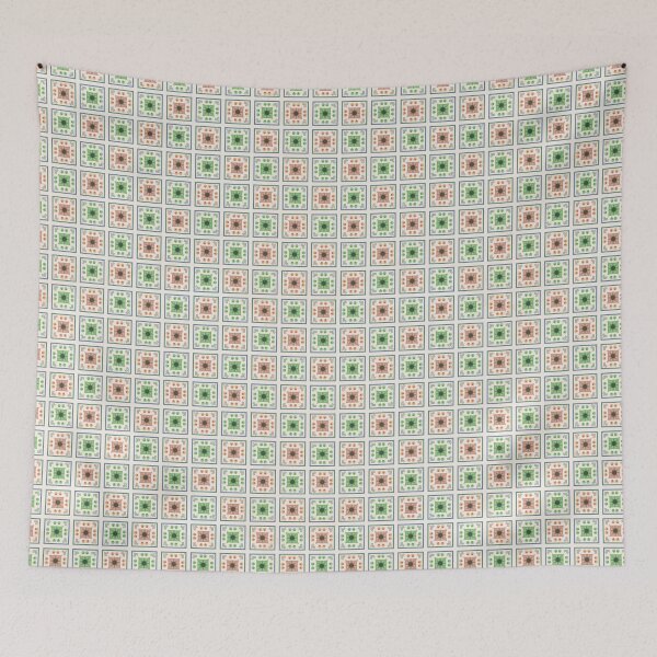 Item preview, Vintage Tile Pattern - Soft Earth & Green Tones designed and sold by kandaxkaewkan.