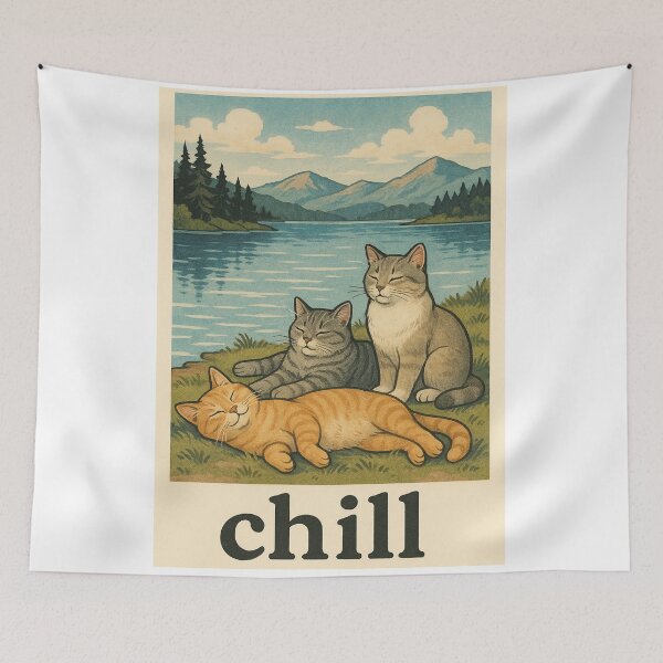 Item preview, Cat chilling at the lake designed and sold by Silverluuna.