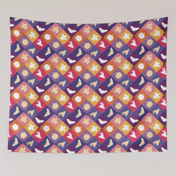Item preview, Cute Halloween Pattern – Colorful Diamond Grid designed and sold by kandaxkaewkan.