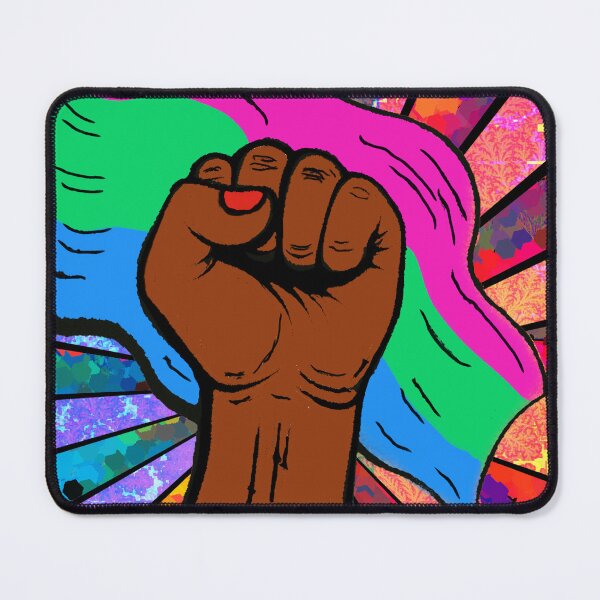 Item preview, polysexual pride fist designed and sold by Sludgeknuckle.