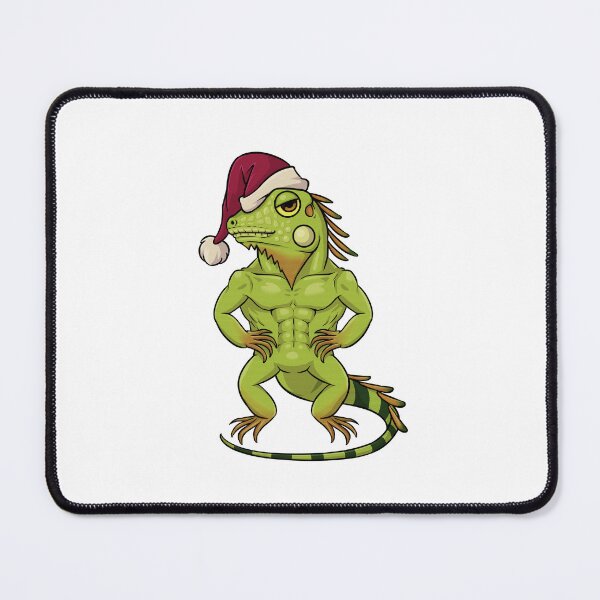 Item preview, Muscular Iguana Santa | Christmas Reptile designed and sold by Jovak.