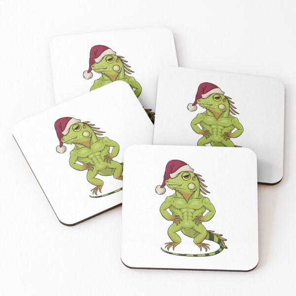 Item preview, Muscular Iguana Santa | Christmas Reptile designed and sold by Jovak.