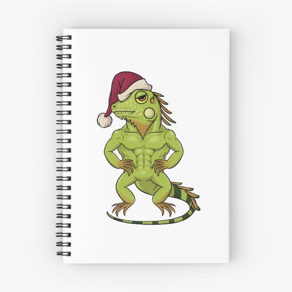Item preview, Muscular Iguana Santa | Christmas Reptile designed and sold by Jovak.