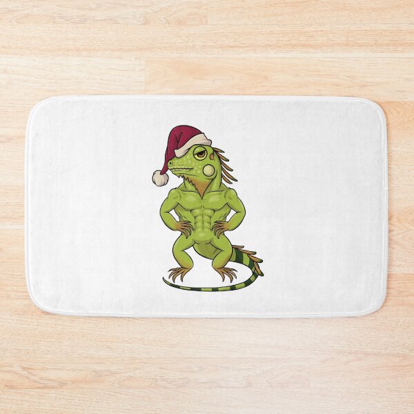 Item preview, Muscular Iguana Santa | Christmas Reptile designed and sold by Jovak.