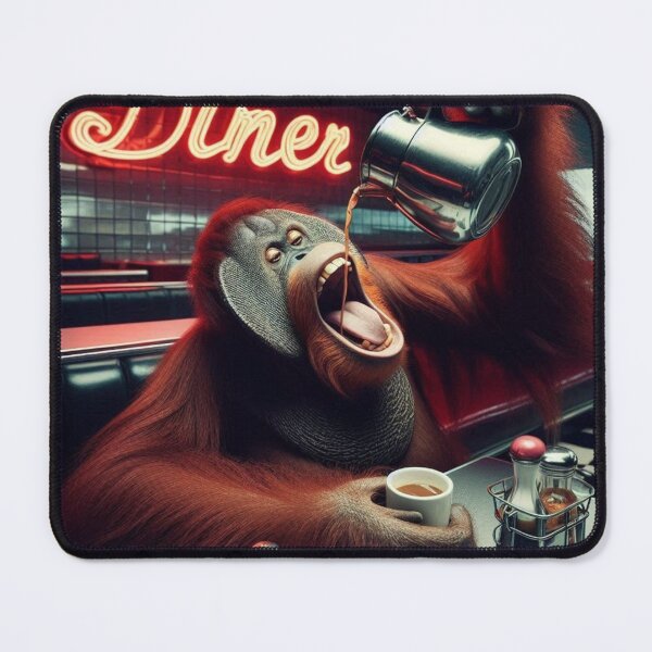 Item preview, "Espressorangutan: Brewed to Go Bananas!" designed and sold by Print Fiction.