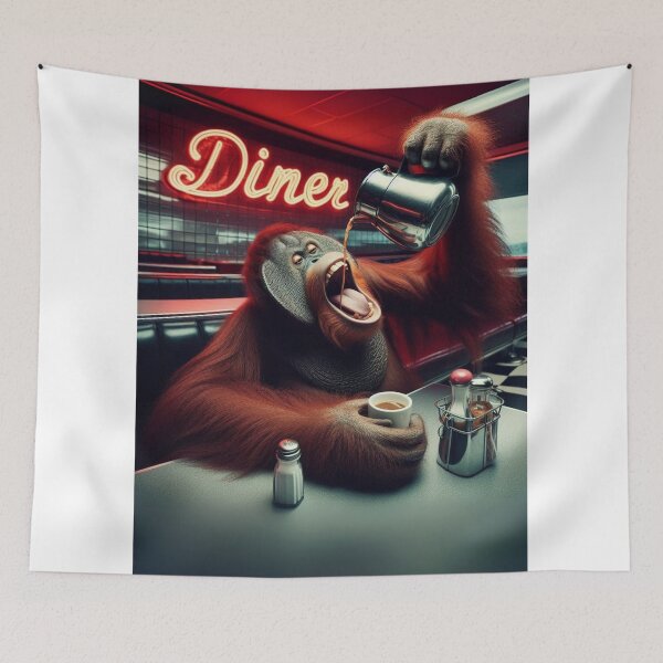 Item preview, "Espressorangutan: Brewed to Go Bananas!" designed and sold by Print Fiction.