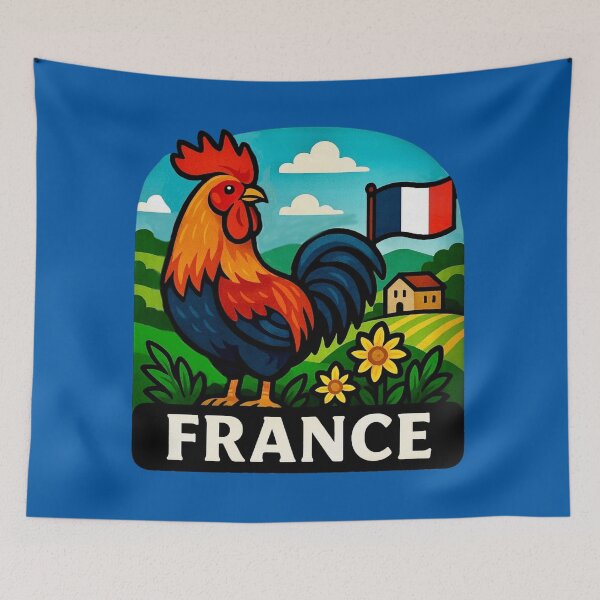 Item preview, France - Gallic Rooster with Sunflowers & French Farmhouse designed and sold by Myra365Art.